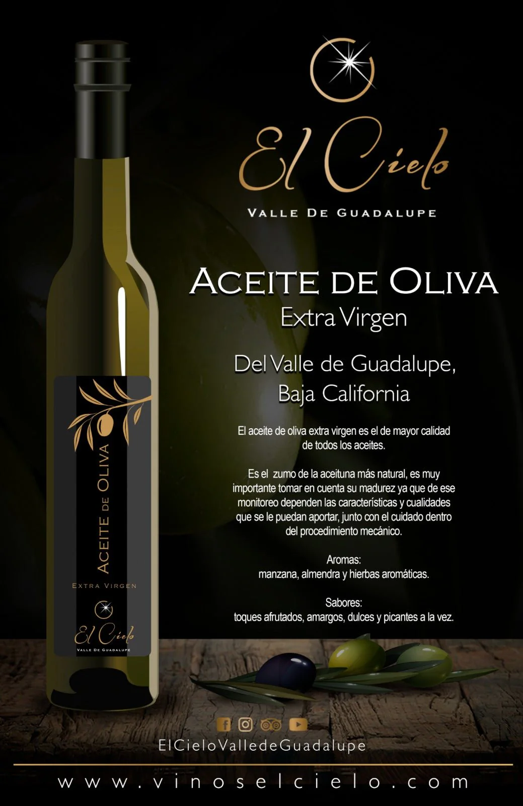 Aceite de Oliva El Cielo Valle de Guadalupe 375ml - Image 4